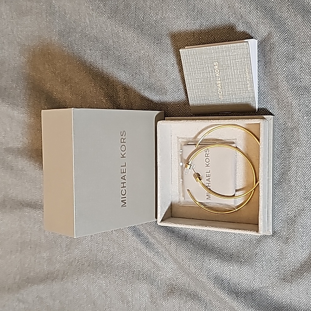 Michael Kors gold hoop earrings jewelery